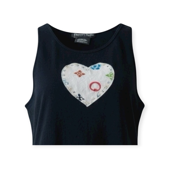 Flowers by Zoe ꕥ Handbag Patch Crystal Embellish Top ꕥ Black Colorful Print ꕥ 5 - Picture 5 of 12